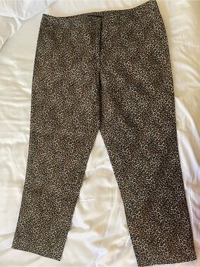 White House Black Market leopard ankle pants